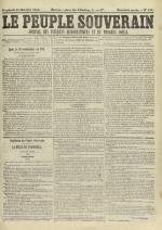 Le Peuple souverain : journal des intérêts démocratiques et du progrès social, N°191, pp. 1