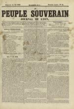 Le Peuple souverain : journal des intérêts démocratiques et du progrès social, N°39, pp. 1