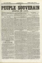 Le Peuple souverain : journal des intérêts démocratiques et du progrès social, N°43, pp. 1