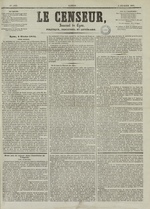 Le Censeur : journal de Lyon, politique, industriel et littéraire, N°1923, pp. 1