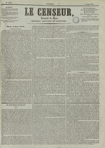 Le Censeur : journal de Lyon, politique, industriel et littéraire, N°1946, pp. 1
