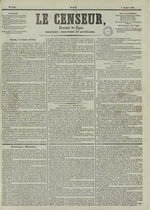 Le Censeur : journal de Lyon, politique, industriel et littéraire, N°1950, pp. 1