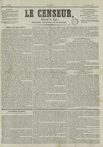 Le Censeur : journal de Lyon, politique, industriel et littéraire, N°1952, pp. 1