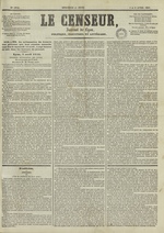Le Censeur : journal de Lyon, politique, industriel et littéraire, N°1975, pp. 1