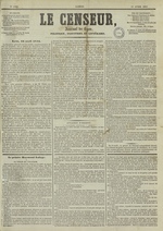 Le Censeur : journal de Lyon, politique, industriel et littéraire, N°1982, pp. 1