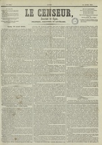 Le Censeur : journal de Lyon, politique, industriel et littéraire, N°1984, pp. 1