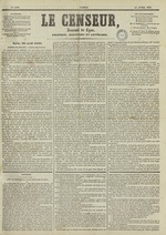 Le Censeur : journal de Lyon, politique, industriel et littéraire, N°1988, pp. 1