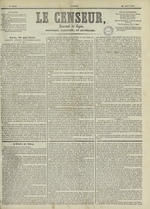 Le Censeur : journal de Lyon, politique, industriel et littéraire, N°2012, pp. 1