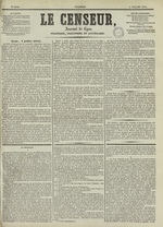 Le Censeur : journal de Lyon, politique, industriel et littéraire, N°2052, pp. 1
