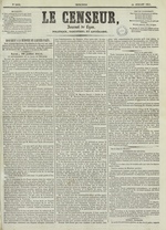 Le Censeur : journal de Lyon, politique, industriel et littéraire, N°2062, pp. 1
