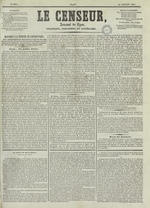 Le Censeur : journal de Lyon, politique, industriel et littéraire, N°2063, pp. 1