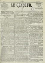 Le Censeur : journal de Lyon, politique, industriel et littéraire, N°2072, pp. 1