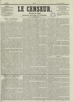 Le Censeur : journal de Lyon, politique, industriel et littéraire, N°2093, pp. 1