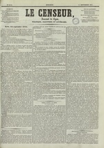 Le Censeur : journal de Lyon, politique, industriel et littéraire, N°2110, pp. 1