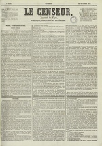 Le Censeur : journal de Lyon, politique, industriel et littéraire, N°2142, pp. 1