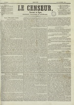 Le Censeur : journal de Lyon, politique, industriel et littéraire, N°2144, pp. 1