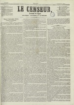 Le Censeur : journal de Lyon, politique, industriel et littéraire, N°2152, pp. 1
