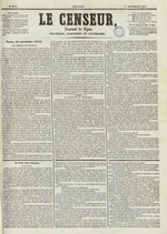 Le Censeur : journal de Lyon, politique, industriel et littéraire, N°2164, pp. 1