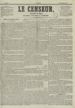 Le Censeur : journal de Lyon, politique, industriel et littéraire, N°2178, pp. 1