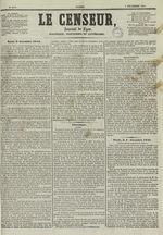 Le Censeur : journal de Lyon, politique, industriel et littéraire, N°2179, pp. 1