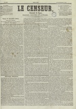 Le Censeur : journal de Lyon, politique, industriel et littéraire, N°2186, pp. 1
