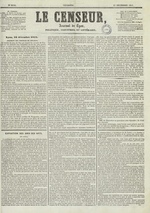 Le Censeur : journal de Lyon, politique, industriel et littéraire, N°2190, pp. 1