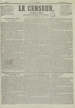 Le Censeur : journal de Lyon, politique, industriel et littéraire, N°2197, pp. 1