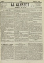 Le Censeur : journal de Lyon, politique, industriel et littéraire, N°2217, pp. 1