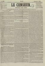 Le Censeur : journal de Lyon, politique, industriel et littéraire, N°2220, pp. 1