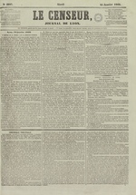 Le Censeur : journal de Lyon, politique, industriel et littéraire, N°2223, pp. 1