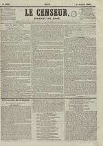 Le Censeur : journal de Lyon, politique, industriel et littéraire, N°2229, pp. 1