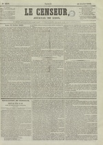 Le Censeur : journal de Lyon, politique, industriel et littéraire, N°2238, pp. 1