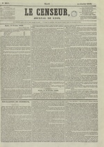 Le Censeur : journal de Lyon, politique, industriel et littéraire, N°2241, pp. 1