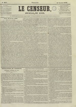 Le Censeur : journal de Lyon, politique, industriel et littéraire, N°2251, pp. 1