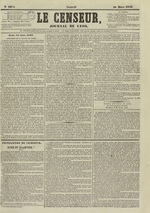 Le Censeur : journal de Lyon, politique, industriel et littéraire, N°2274, pp. 1