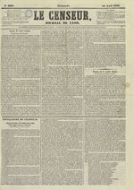 Le Censeur : journal de Lyon, politique, industriel et littéraire, N°2286, pp. 1