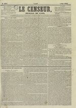 Le Censeur : journal de Lyon, politique, industriel et littéraire, N°2305, pp. 1