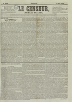 Le Censeur : journal de Lyon, politique, industriel et littéraire, N°2316, pp. 1