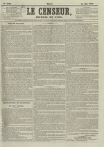 Le Censeur : journal de Lyon, politique, industriel et littéraire, N°2329, pp. 1