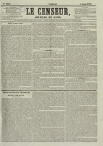 Le Censeur : journal de Lyon, politique, industriel et littéraire, N°2331, pp. 1