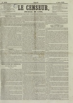 Le Censeur : journal de Lyon, politique, industriel et littéraire, N°2332, pp. 1