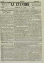 Le Censeur : journal de Lyon, politique, industriel et littéraire, N°2347, pp. 1