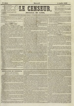 Le Censeur : journal de Lyon, politique, industriel et littéraire, N°2359, pp. 1