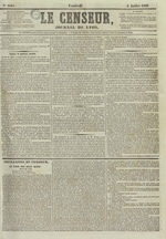 Le Censeur : journal de Lyon, politique, industriel et littéraire, N°2361, pp. 1