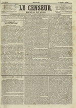 Le Censeur : journal de Lyon, politique, industriel et littéraire, N°2375, pp. 1