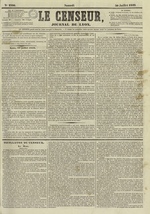 Le Censeur : journal de Lyon, politique, industriel et littéraire, N°2380, pp. 1