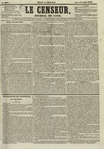 Le Censeur : journal de Lyon, politique, industriel et littéraire, N°2395, pp. 1