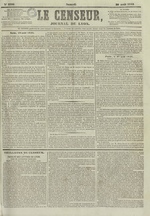 Le Censeur : journal de Lyon, politique, industriel et littéraire, N°2398, pp. 1