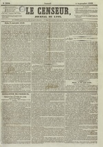 Le Censeur : journal de Lyon, politique, industriel et littéraire, N°2410, pp. 1