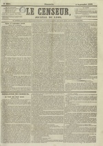 Le Censeur : journal de Lyon, politique, industriel et littéraire, N°2411, pp. 1